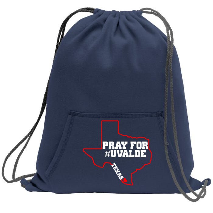 Pray For Uvalde Texas Strong Map Sweatshirt Cinch Pack Bag