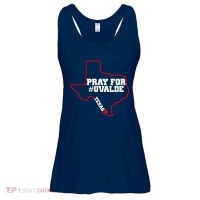 Pray For Uvalde Texas Strong Map Ladies Essential Flowy Tank