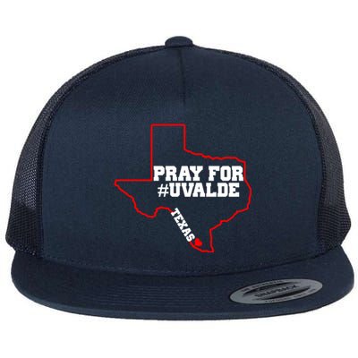 Pray For Uvalde Texas Strong Map Flat Bill Trucker Hat