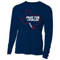 Pray For Uvalde Texas Strong Map Cooling Performance Long Sleeve Crew