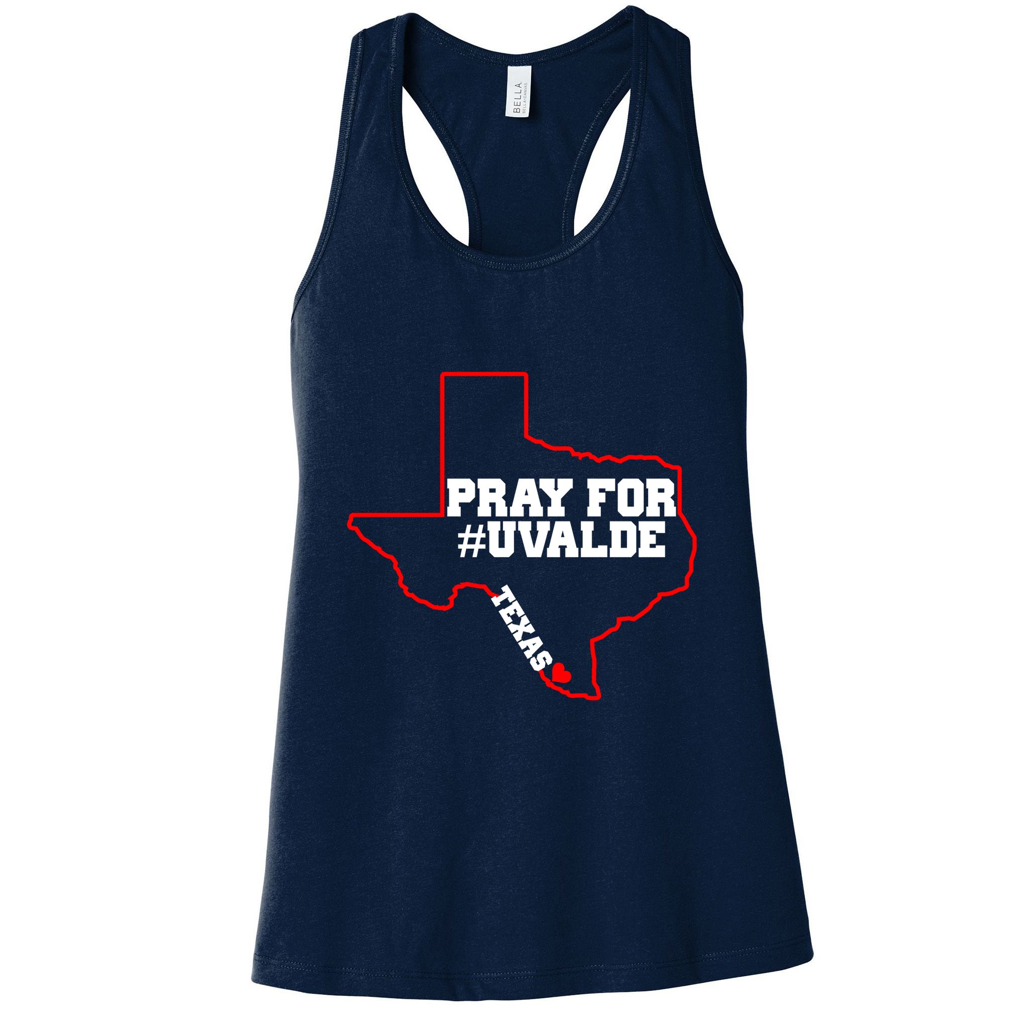 Pray For Uvalde Texas Strong Map Womens Tank Top