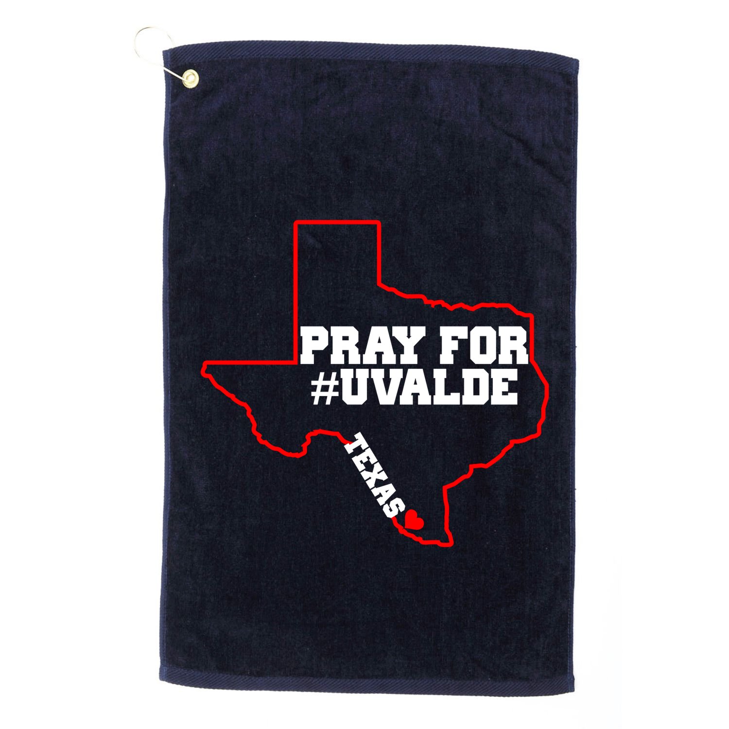 Pray For Uvalde Texas Strong Map Golf Towel