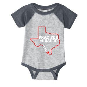 Pray For Uvalde Texas Strong Map Infant Baby Jersey Bodysuit