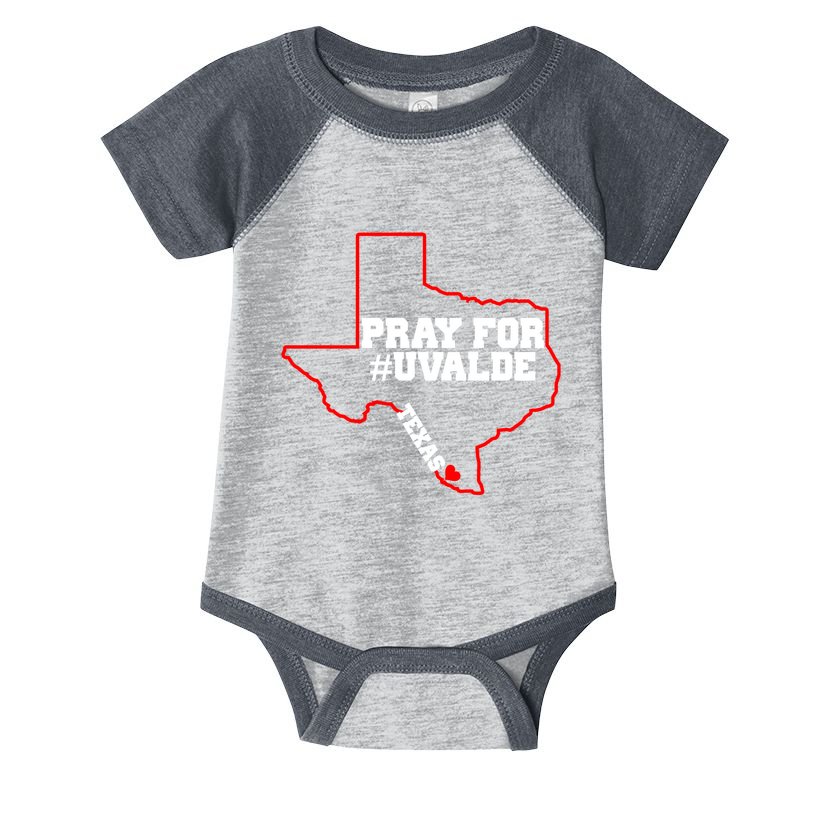 Pray For Uvalde Texas Strong Map Infant Baby Jersey Bodysuit