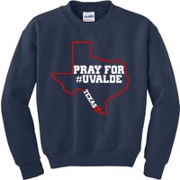 Pray For Uvalde Texas Strong Map Kids Sweatshirt