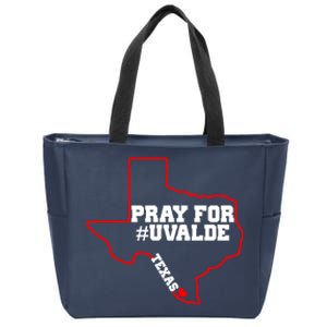 Pray For Uvalde Texas Strong Map Zip Tote Bag