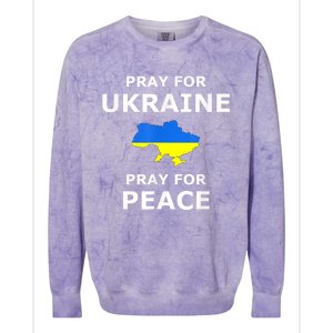 Pray For Ukraine Peace Ukraine Flag Colorblast Crewneck Sweatshirt