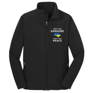 Pray For Ukraine Peace Ukraine Flag Core Soft Shell Jacket