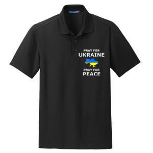 Pray For Ukraine Peace Ukraine Flag Dry Zone Grid Polo