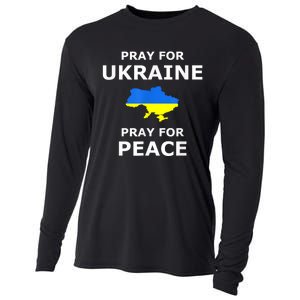 Pray For Ukraine Peace Ukraine Flag Cooling Performance Long Sleeve Crew