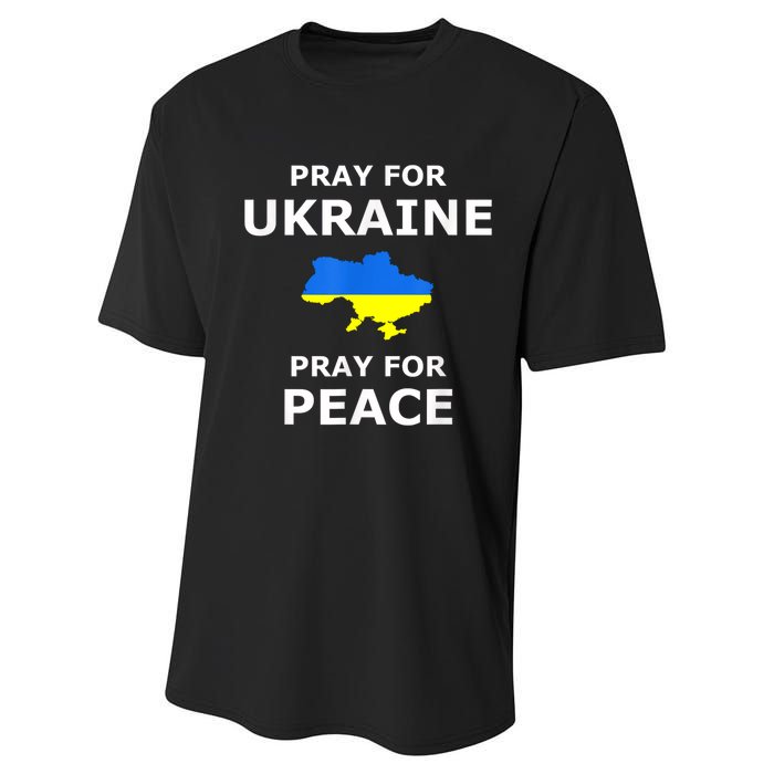 Pray For Ukraine Peace Ukraine Flag Performance Sprint T-Shirt