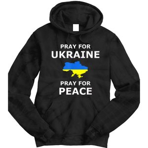 Pray For Ukraine Peace Ukraine Flag Tie Dye Hoodie