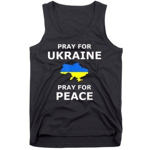 Pray For Ukraine Peace Ukraine Flag Tank Top