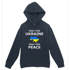 Pray For Ukraine Peace Ukraine Flag Urban Pullover Hoodie