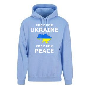 Pray For Ukraine Peace Ukraine Flag Unisex Surf Hoodie