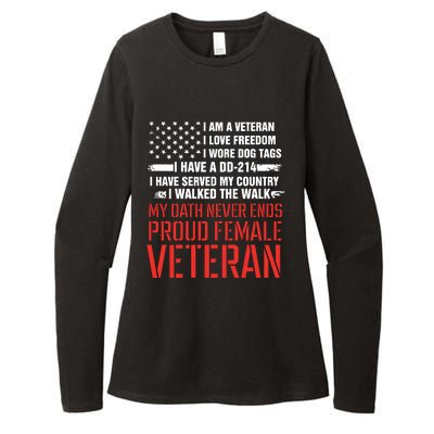 Proud Female Veteran Womens CVC Long Sleeve Shirt