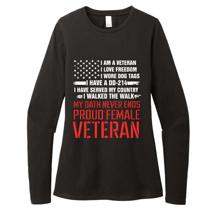 Proud Female Veteran Womens CVC Long Sleeve Shirt