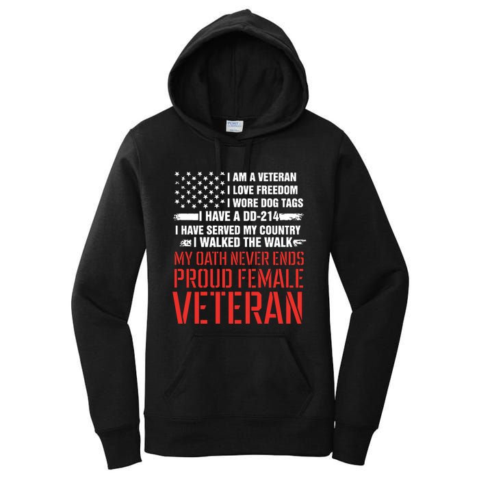 Proud Female Veteran Women's Pullover Hoodie