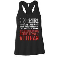 Proud Female Veteran Women's Racerback Tank