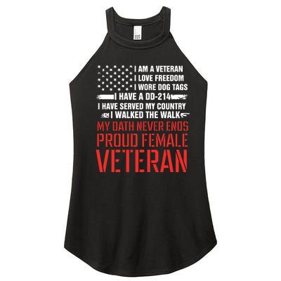 Proud Female Veteran Women's Perfect Tri Rocker Tank