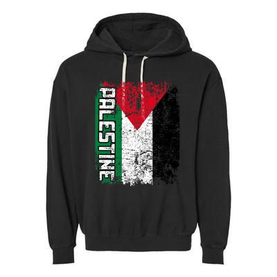 Palestine Flag | Vintage Big Palestine Flag Garment-Dyed Fleece Hoodie