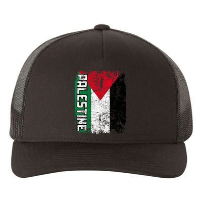 Palestine Flag | Vintage Big Palestine Flag Yupoong Adult 5-Panel Trucker Hat