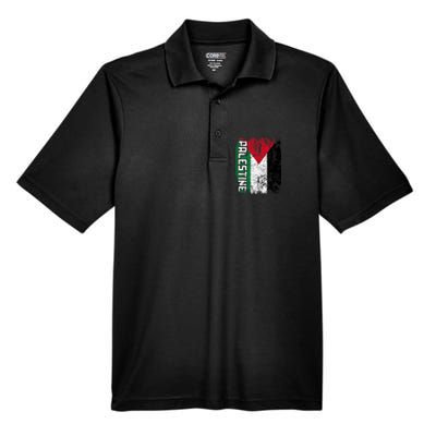 Palestine Flag | Vintage Big Palestine Flag Men's Origin Performance Pique Polo