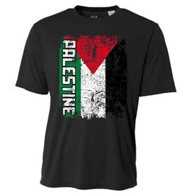 Palestine Flag | Vintage Big Palestine Flag Cooling Performance Crew T-Shirt