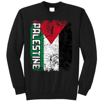 Palestine Flag | Vintage Big Palestine Flag Sweatshirt