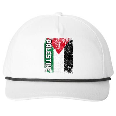 Palestine Flag | Vintage Big Palestine Flag Snapback Five-Panel Rope Hat