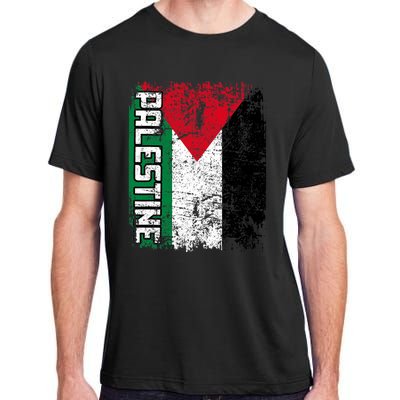 Palestine Flag | Vintage Big Palestine Flag Adult ChromaSoft Performance T-Shirt