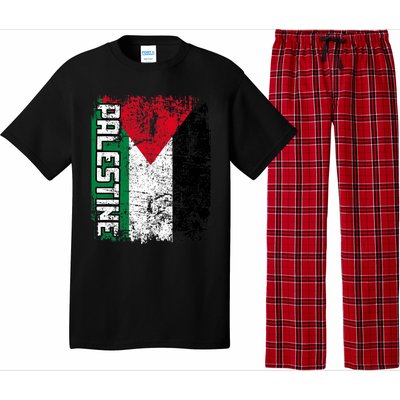 Palestine Flag | Vintage Big Palestine Flag Pajama Set