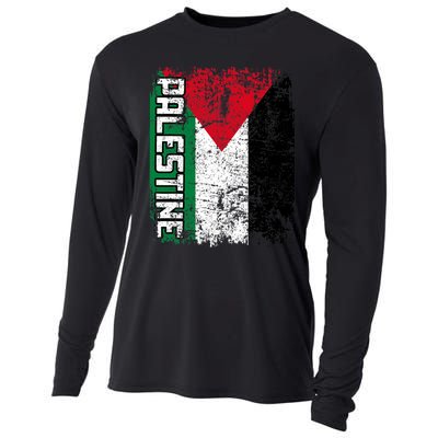 Palestine Flag | Vintage Big Palestine Flag Cooling Performance Long Sleeve Crew