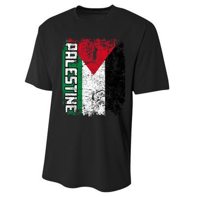 Palestine Flag | Vintage Big Palestine Flag Performance Sprint T-Shirt