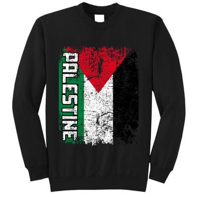 Palestine Flag | Vintage Big Palestine Flag Tall Sweatshirt