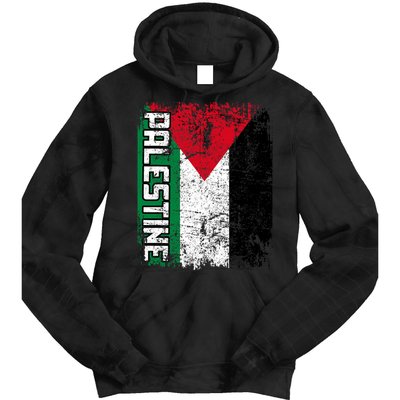 Palestine Flag | Vintage Big Palestine Flag Tie Dye Hoodie