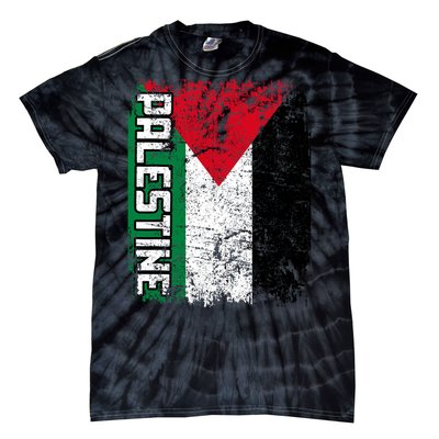 Palestine Flag | Vintage Big Palestine Flag Tie-Dye T-Shirt