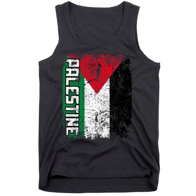 Palestine Flag | Vintage Big Palestine Flag Tank Top