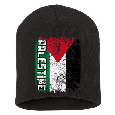 Palestine Flag | Vintage Big Palestine Flag Short Acrylic Beanie