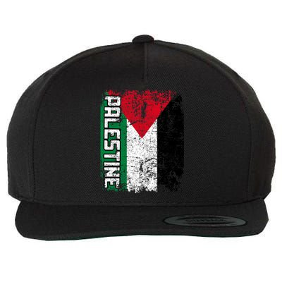 Palestine Flag | Vintage Big Palestine Flag Wool Snapback Cap