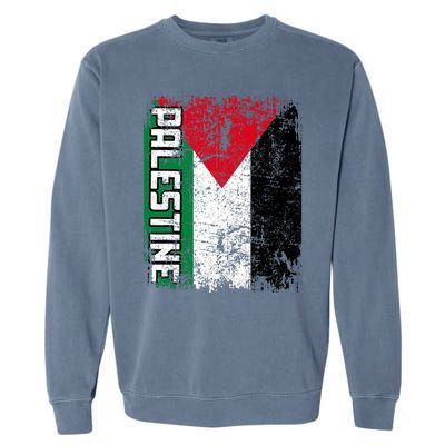 Palestine Flag | Vintage Big Palestine Flag Garment-Dyed Sweatshirt