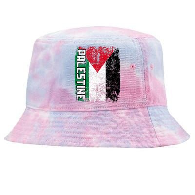 Palestine Flag | Vintage Big Palestine Flag Tie-Dyed Bucket Hat