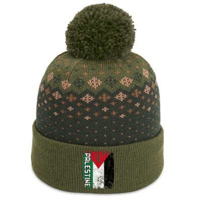 Palestine Flag | Vintage Big Palestine Flag The Baniff Cuffed Pom Beanie