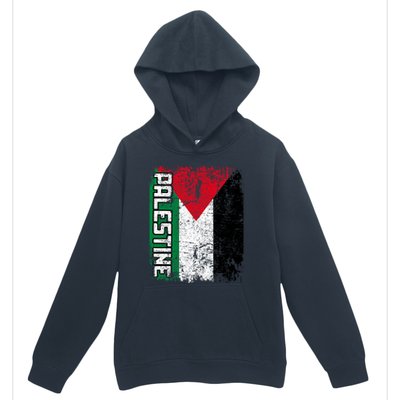 Palestine Flag | Vintage Big Palestine Flag Urban Pullover Hoodie