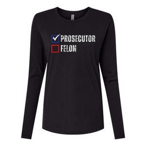 Prosecutor Felon Voting Ballot 2024 Womens Cotton Relaxed Long Sleeve T-Shirt