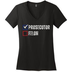 Prosecutor Felon Voting Ballot 2024 Women's V-Neck T-Shirt