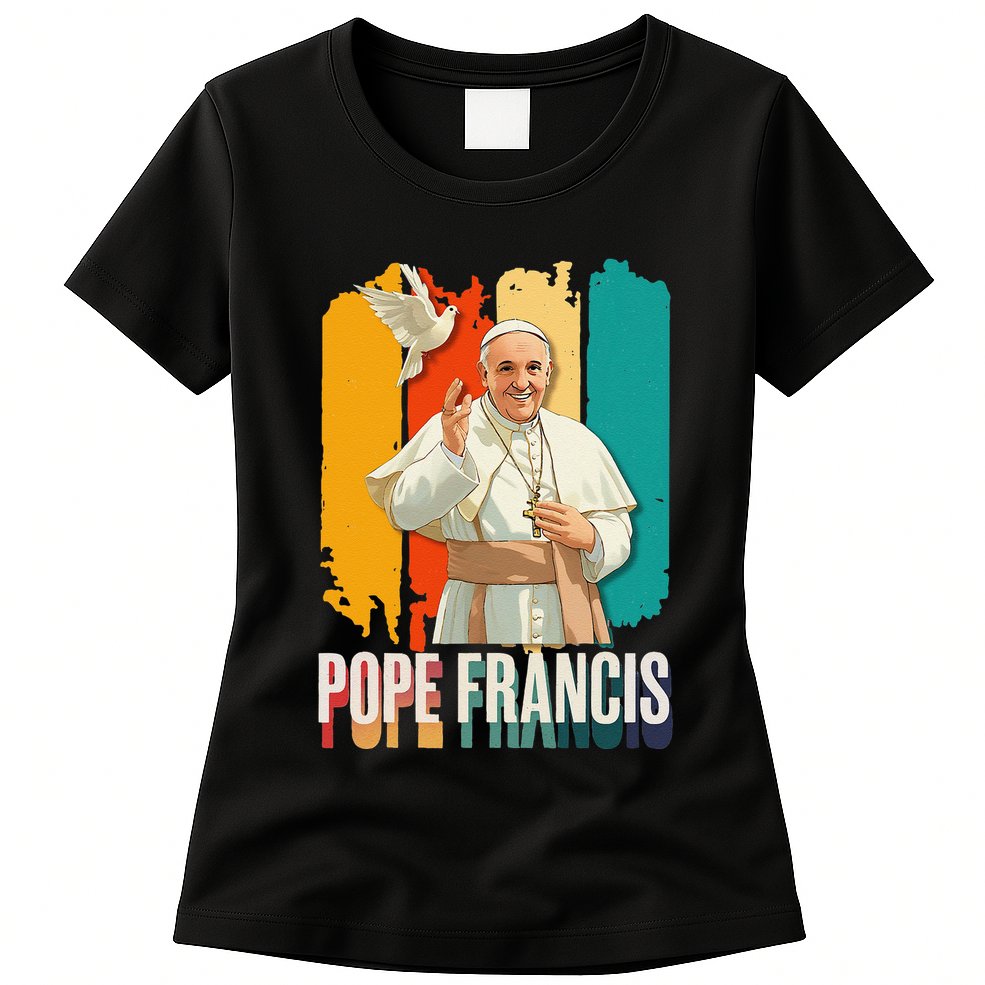 Pope Francis Vatican Catholic Saint .Png Womens T-Shirt