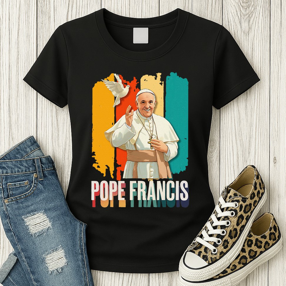 Pope Francis Vatican Catholic Saint .Png Womens T-Shirt