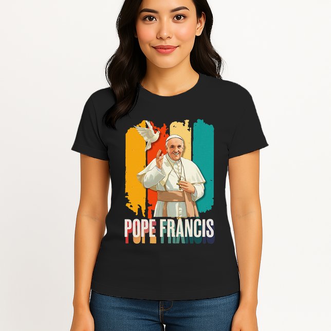 Pope Francis Vatican Catholic Saint .Png Womens T-Shirt