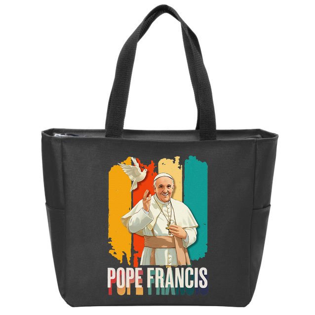 Pope Francis Vatican Catholic Saint .Png Zip Tote Bag